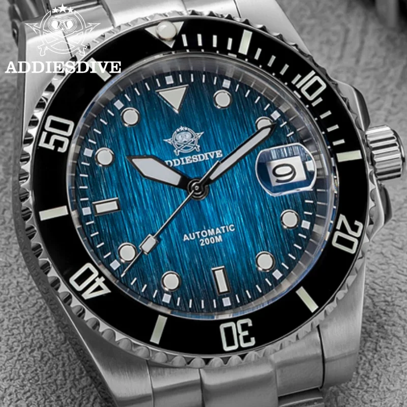 

ADDIESDIVE AD2536 Men Watch Casual Diving BGW9 Luminous Sapphire Glass 200M Waterproof Business Mechanical Wristwatches Reloj