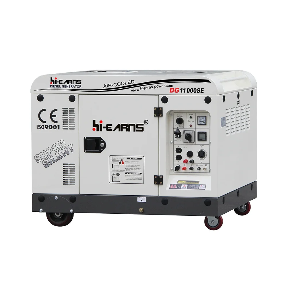 Hi-earns super silent 8KW portable 198FD silent die·sel generator 10000W