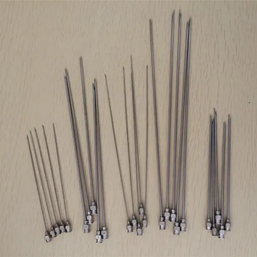스테인레스 스틸 주사기 바늘 분배 실험실 실험 바늘 날카로운 끝, 길이 80mm, 25G ~ 13G (0.5mm ~ 2.5mm OD), 5 개