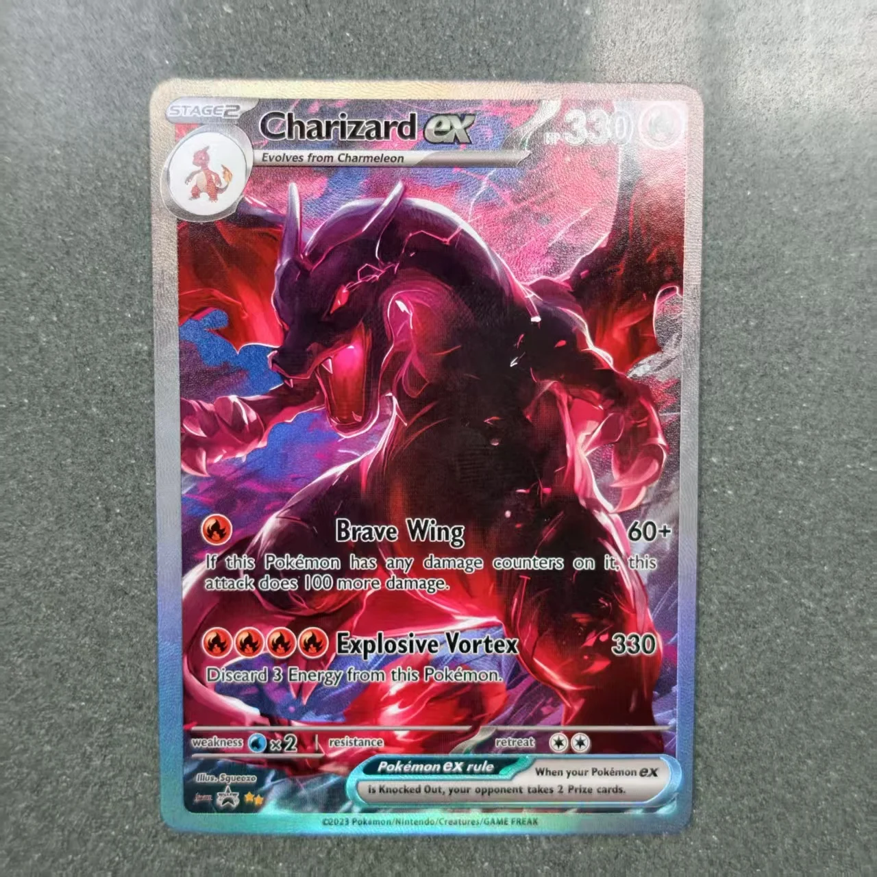 DIY/TCG Card English PKM Close Up Series Charizard EX Mewtwo Gengar Lucario Darkrai Holo Foil Texture Game Collection Card