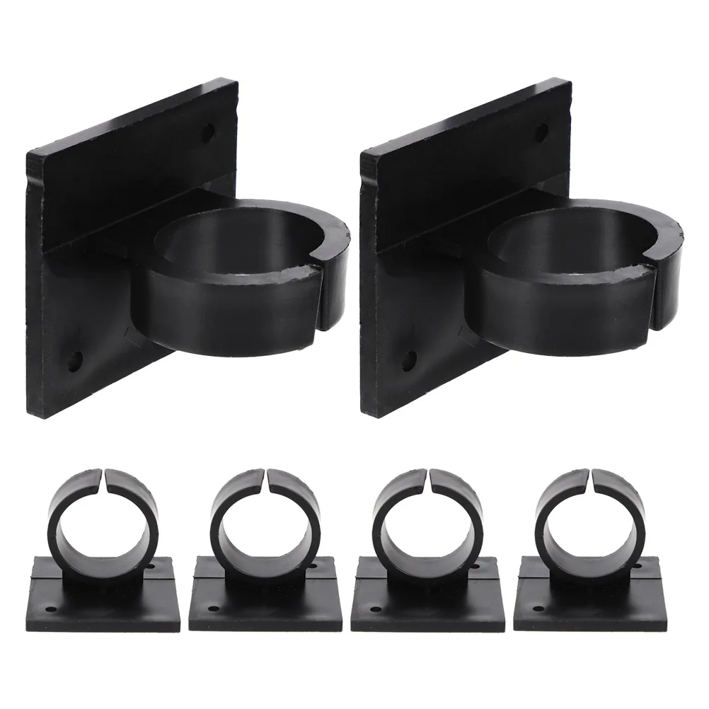 

6pcs Microphone Black Small Adhesive Mounting Clamp Microphone Clamp for Wireless Mics Desk Stand Holder mounts