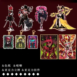 The Inn of Hell Plate Desk Decor Alastor Standing Lucifer Morningstar Collection Ornament Velvet Acrylic Doll Adam The Exorcist