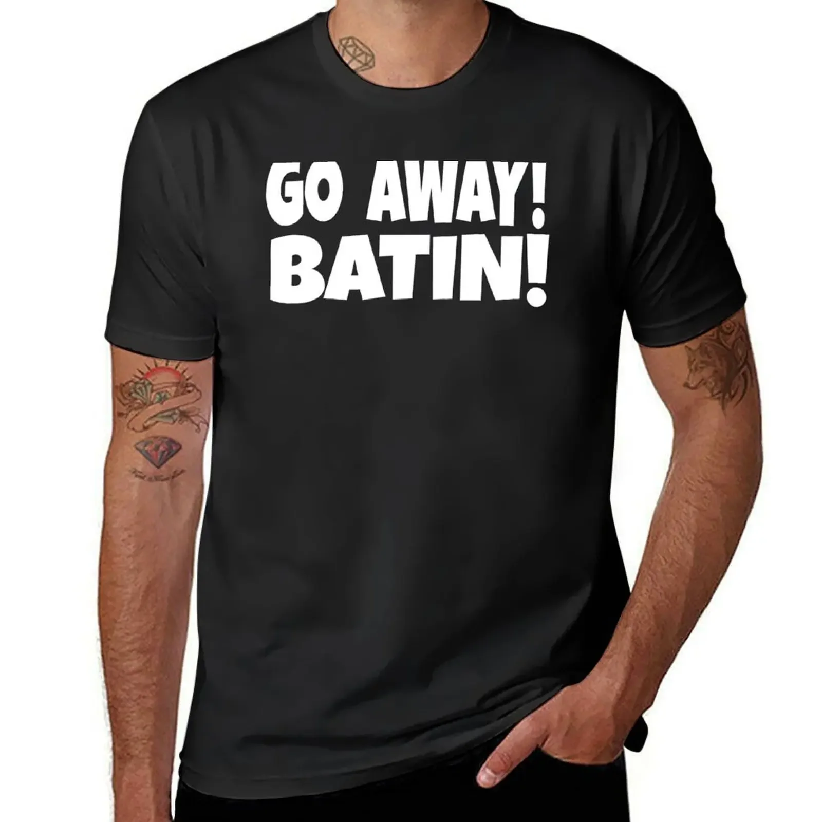 ¡Away! ¡Batin! Camiseta personalizada para hombres, camisa de compresión, blusa blanca para niños