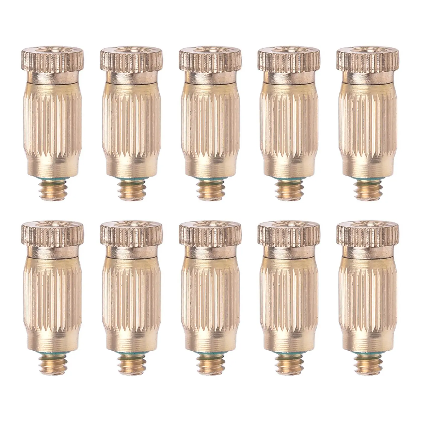 

10PCS Brass Misting Nozzle Spray Head Self-sealing O-ring And 316 Male External Thread Connection Patio Outdoor Misting Cooling