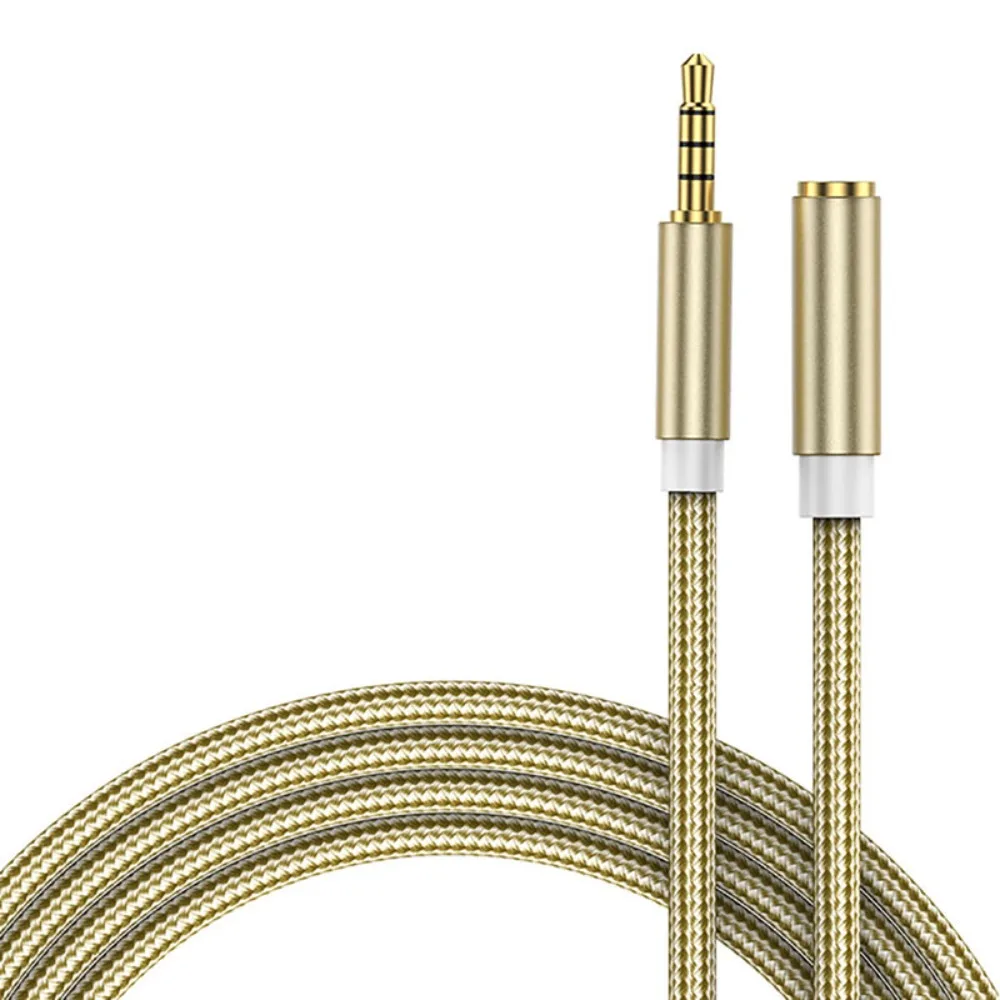 Anti-Interference Gold-Plated Audio 3.5mm Male To Female Audio Extension Cable AUX Cable Data Connection Cable Headphone Cord