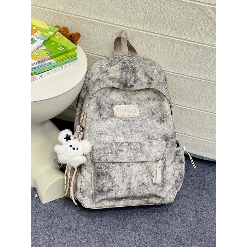 2026 Casual New Large Capacity Starry Sky Pattern Stylish Design Nylon Backpacks Sense of Luxury Hot Trendy Backpacks for Women