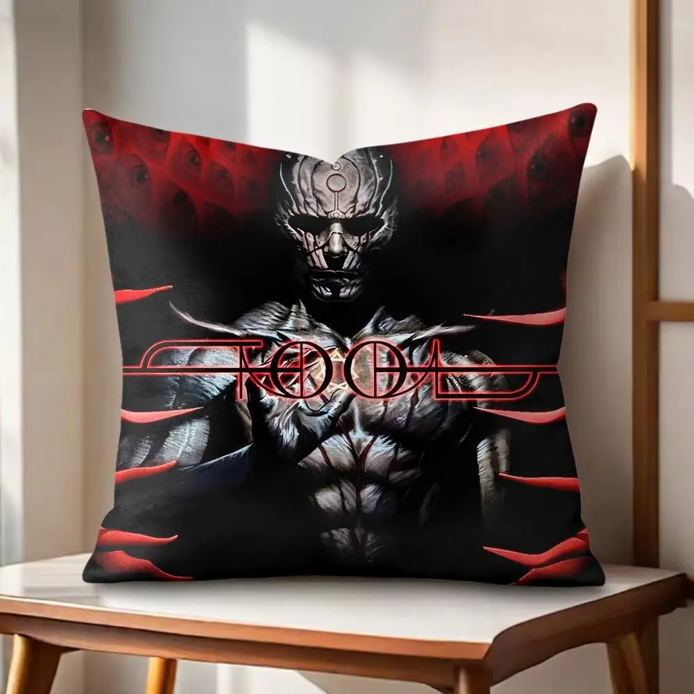 Alternative Metal Bands T-Tool Cushion Cover Eco Linen Pillow Case Double-Sided Print Breathable Durable Zipper Home Decor Gift
