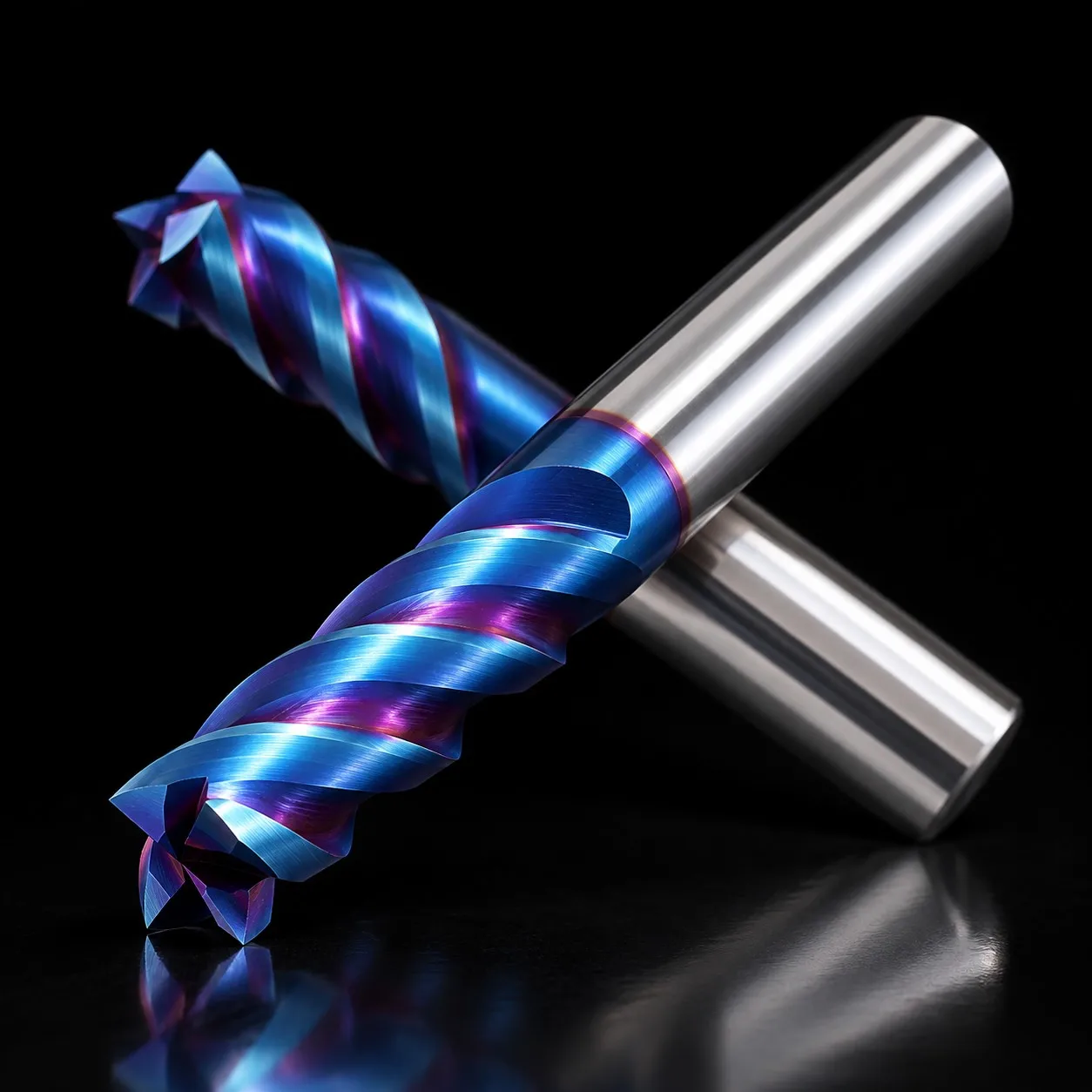 XUHAN Schaftfräser, HRC65, 4 Schneiden, 4mm 5mm 6mm 8mm 10mm 12mm, Metallfräser, Hartmetall, Wolframstahl, Fräswerkzeug, Schaftfräser – Detail 2