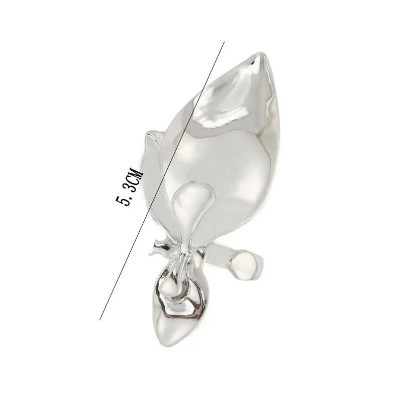 

Cold Wind Silver Butterfly Flower Bouquet Ring Female Bow Open Index Finger Ring