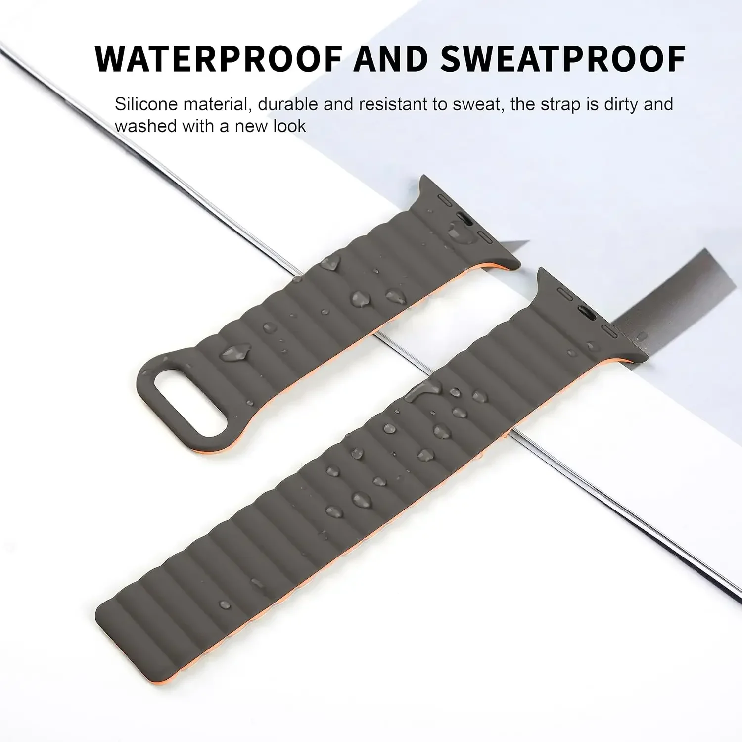 Sports Silicone Magnetic Strap for Apple Watch Ultra 3 2 1 49mm 11 10 46mm 42mm IWatch 9 8 7 6 5 4 SE3 45mm 44mm 41mm 40mm Band