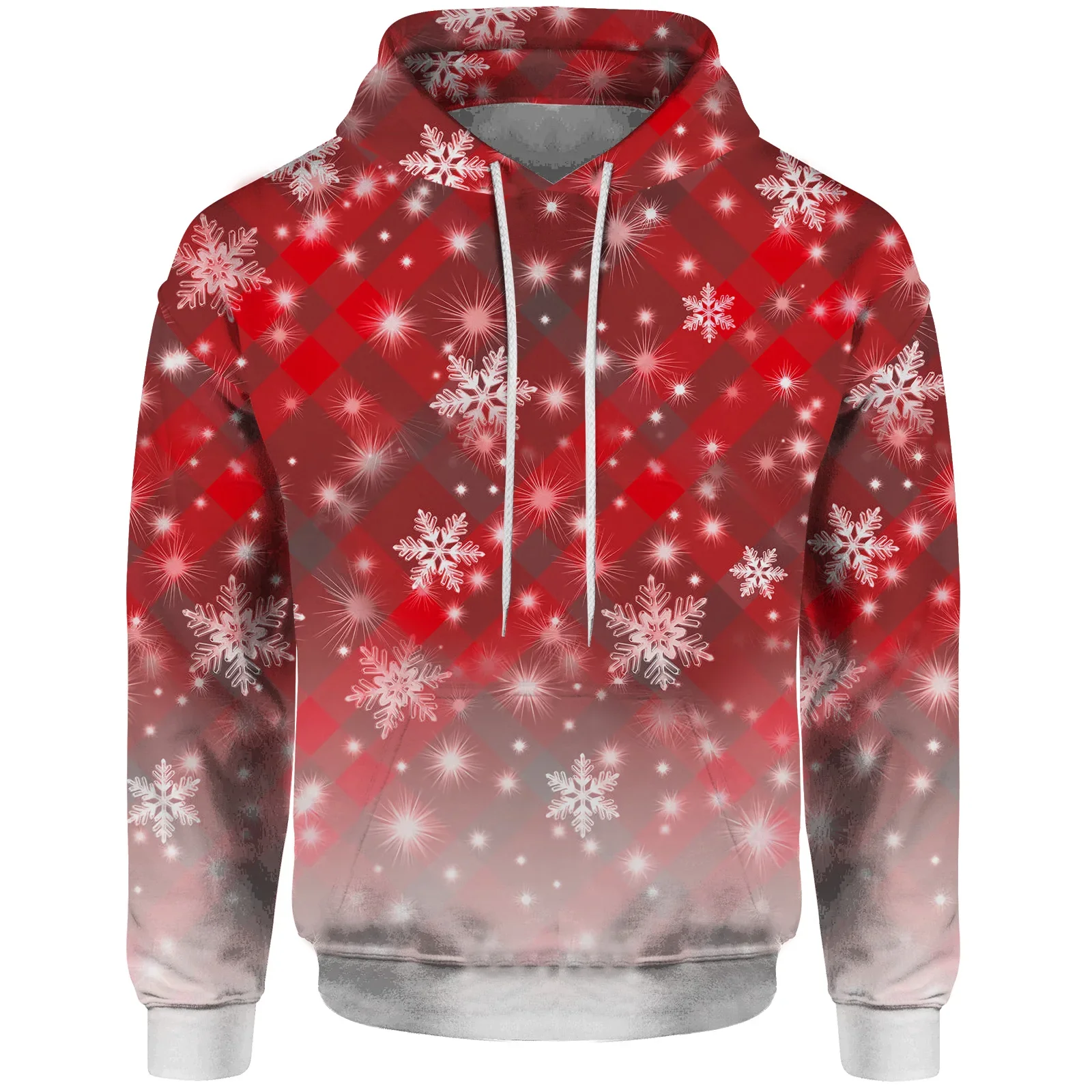 Christmas Graphic Hoodies 3D Print for Men Elk Ironman Triathlon Santa Claus Women\'s Streetwear Snowflake Long Sleeve Pullover