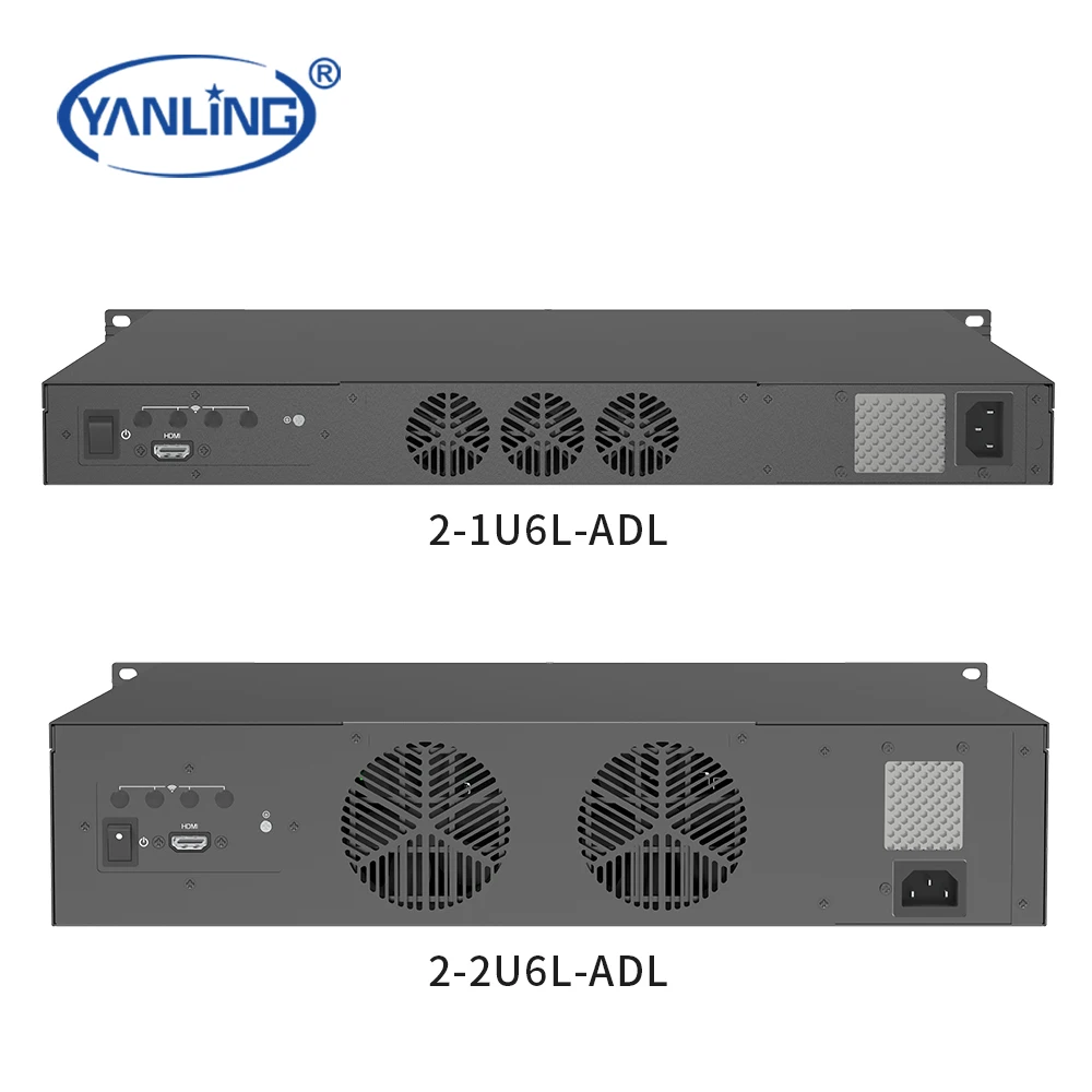 

High-End 2U Firewall Router 12-Core I7 12700 Network Protector Server With 2 Big Fans Bypass In Stock