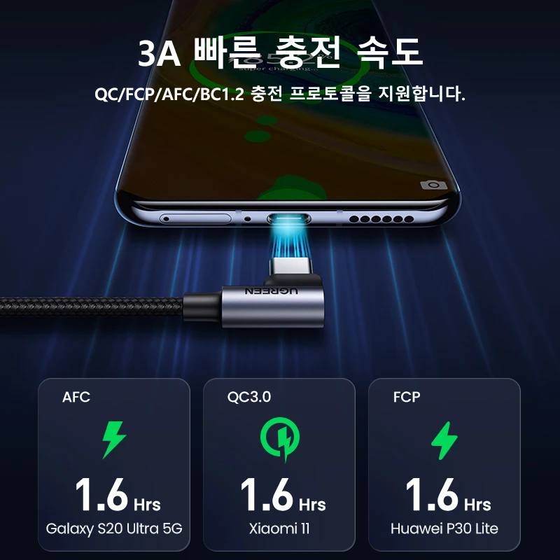 UGREEN USB C 타입 케이블, 아이폰 15, 삼성 S23, 샤오미 미 11 모바일 ... - 2