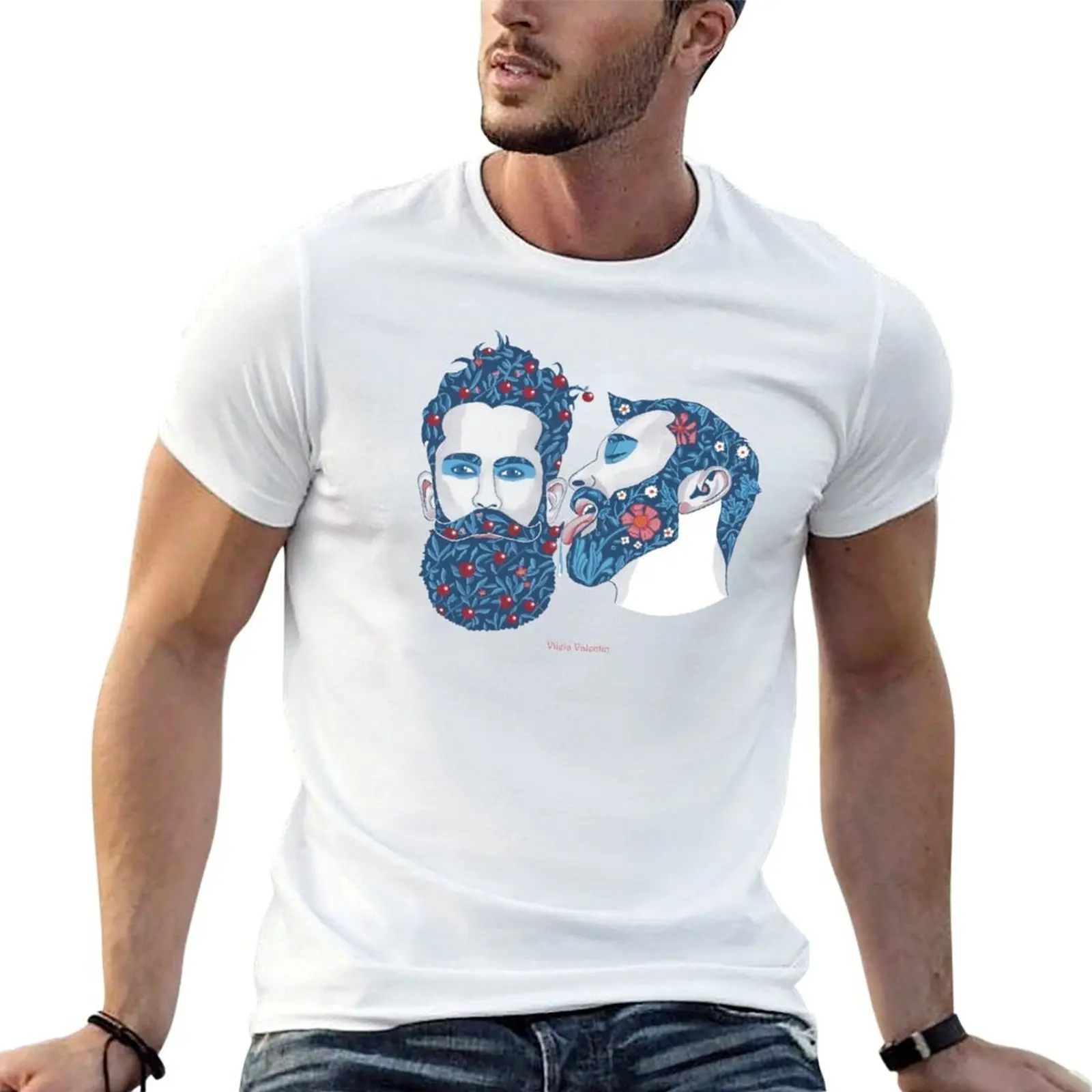 Camiseta Kirsche essen, camisetas de algodón para hombre, Camiseta 100% de algodón, camiseta 100%