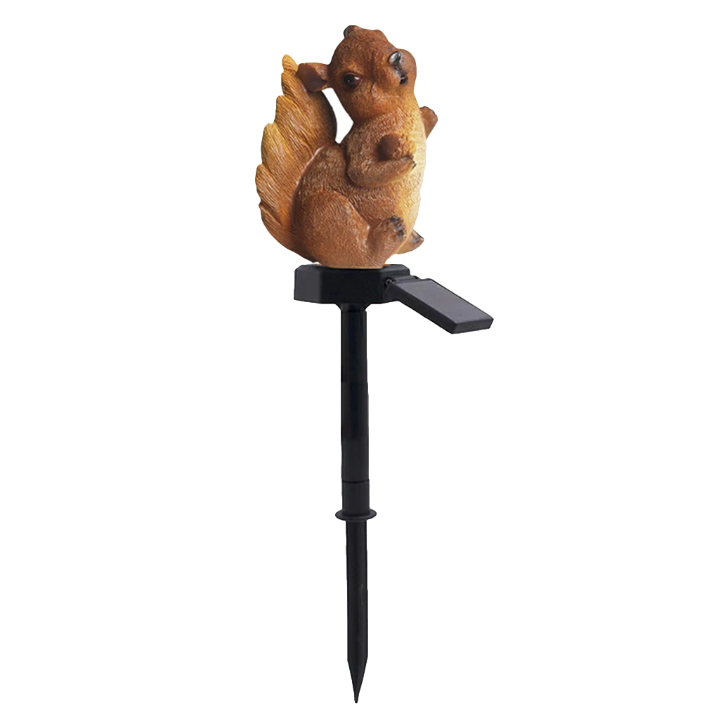 

Solar Lawn Light Squirrel Shape Resin Material IP55 Waterproof Garden Walkway Yard Park Spot Lamp Energy Saving Outdoor Lighting