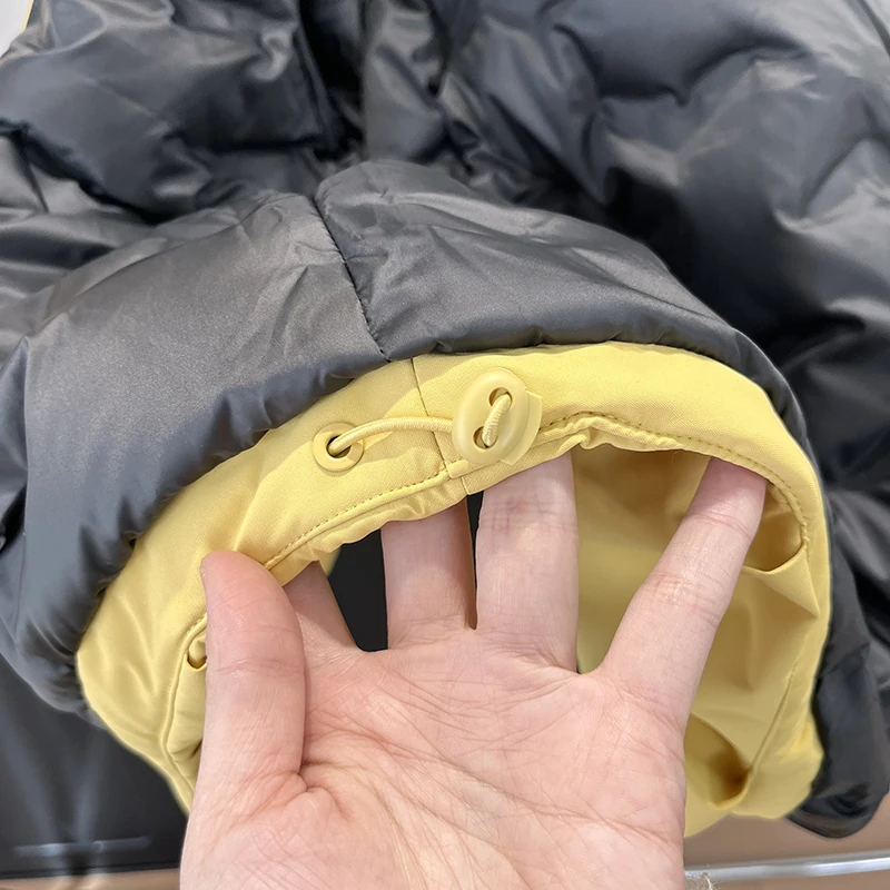 زوجين الشتاء في الهواء الطلق أسفل Jaet يندبروف مقاوم للماء رقيق دافئ معطف مقنع المرأة Sle عادية Faion Thiened طويلة... #5