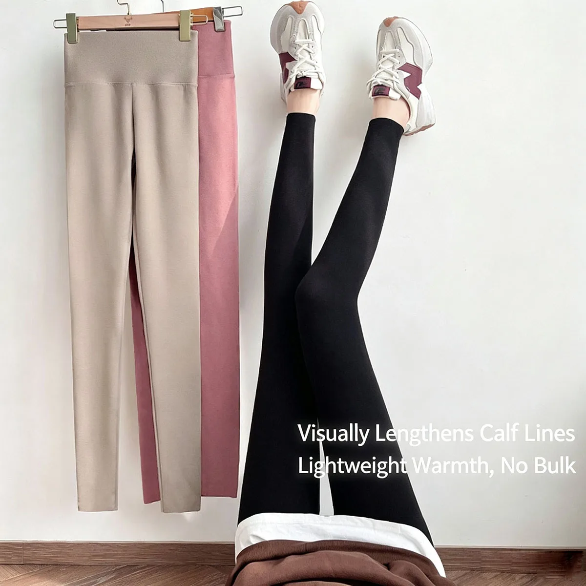 Velvet Leggings Mulberry Silk Seamless Wool Pants Women Winter Thermal Pants High Waist Tummy Control Butt Lift Long Pants