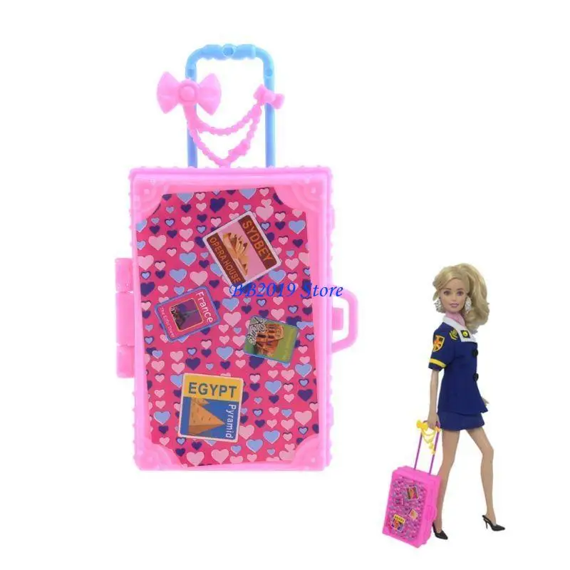 q0kb สาวตุ๊กตาพกพาไปมาสเกลสำหรับการเดินทางสำหรับเคส Reborns สำหรับตุ๊กตาภาพถ่ายอุปกรณ์ประกอบฉากสำหรับเล่น DIY Toy Princess Doll
