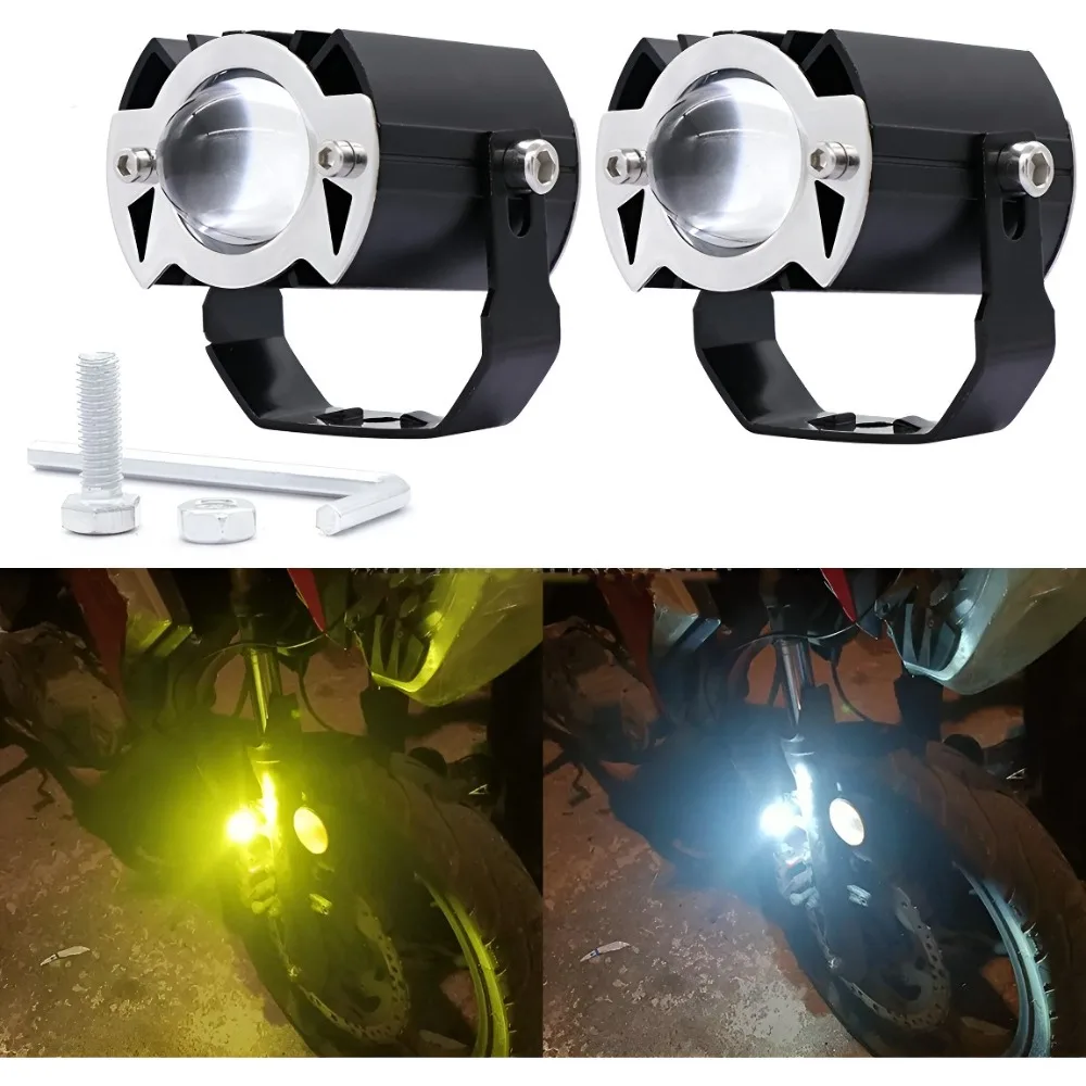 

Светодиодные точечные/противотуманные фары для мотоциклов — 60 Вт Pro Hi/ближнего света, водонепроницаемые линзы проектора для квадроциклов/внедорожников/велосипедов 12 В/24 В