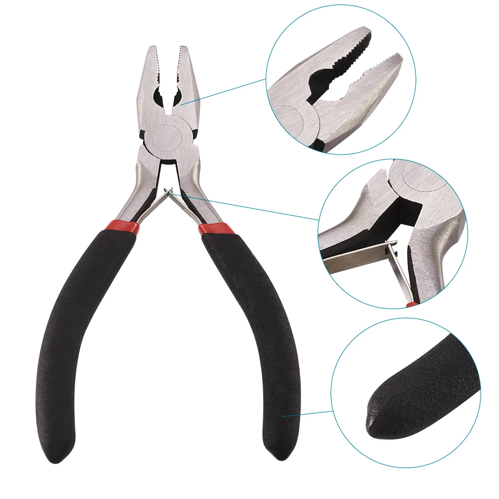 Jewelry Plier Tool Equipment Kit Nose Plier Cutting Wire Plier Beading Making Repair Tool for Jewelry Making Accessories Finding