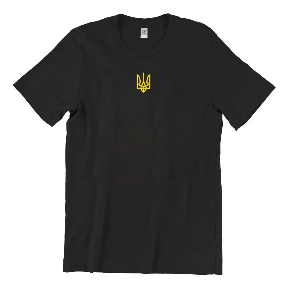 Classic Ukraine Trident Coat of Arms Military Men Graphic T-Shirt Man Short Sleeve Casual Cotton O-Neck Summer Tee Streetwear