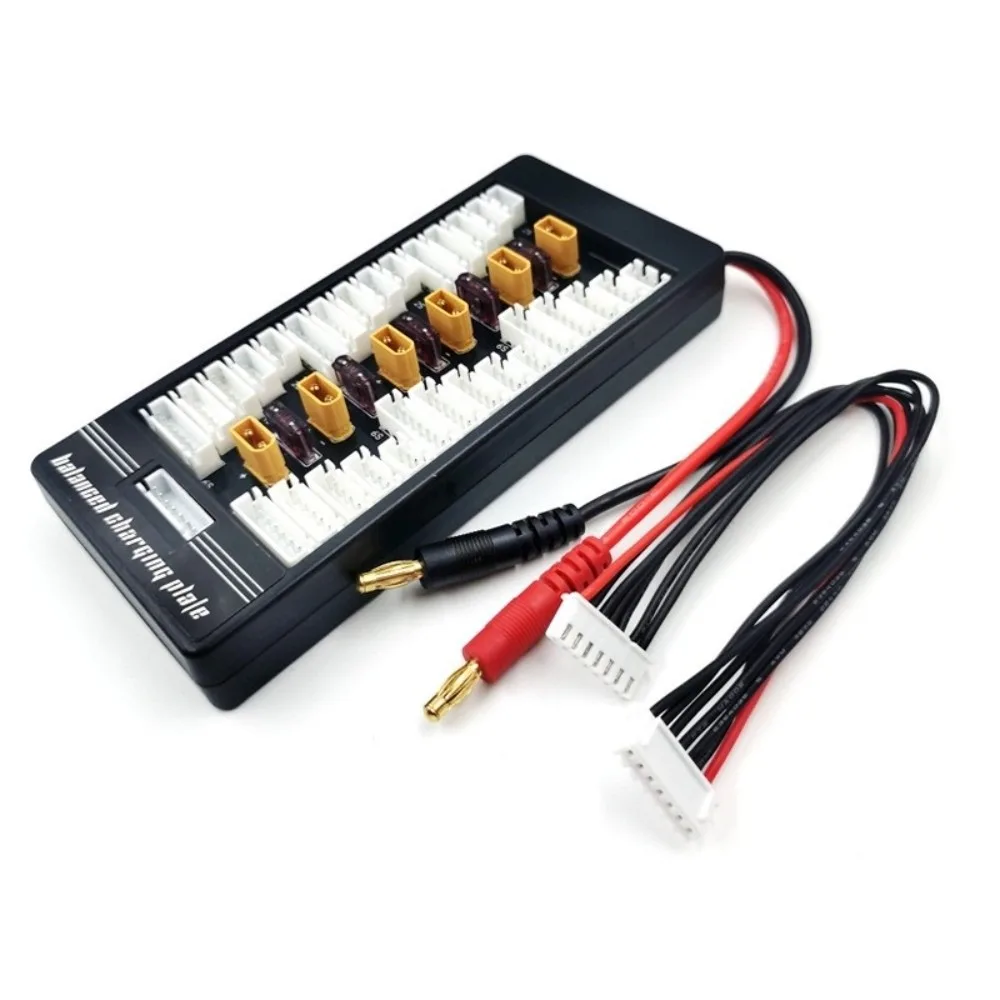 Lipo Parallel Charging Board T & XT60 Plug Multi 2S-6S Parallel Charging Plate Charging Plate XT60 Plug Charger for RC Battery