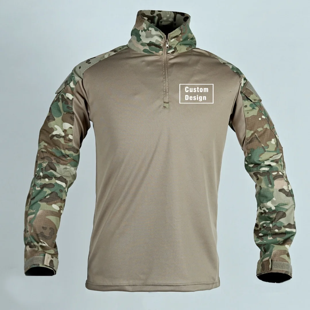 Outdoor Military Long Sleeve Combat T-Shirt Custom Design Tactical BreathableTraining Hunting Clothes Hiking G3 Work Wear Men