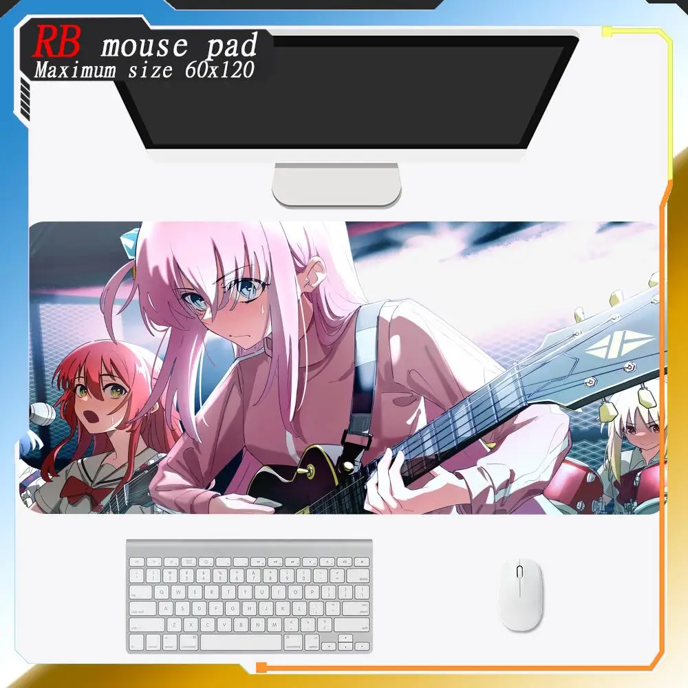 Imagem -03 - Bocchi a Rocha Mouse Pad Gamer Mat Protetor de Mesa Grande Cartoon Mousepad Deskmat Mats Gaming Desk