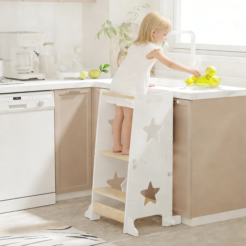 オラベス 3-in-1 幼児用キッチンステップスツール、折り - Toddler Learning Tower のレビューと価格