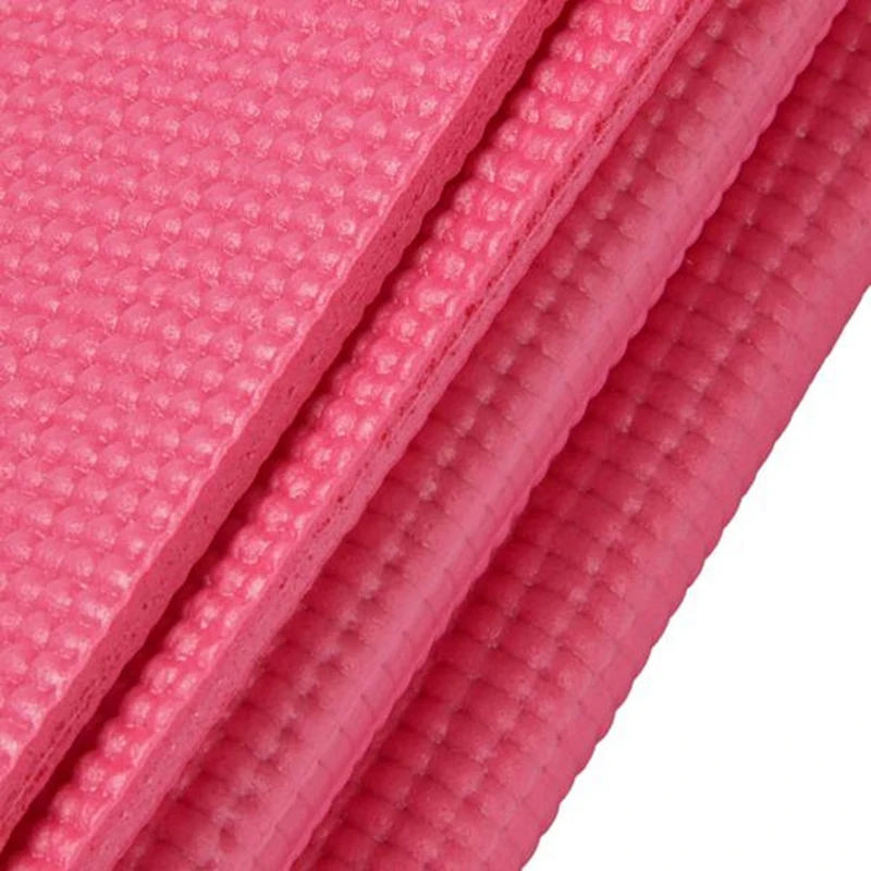 Yoga Mat Folding Travel Fitness Exercise Mat Non-Slip Exercise Gym Mat For All Types Of Yoga Pilates Floor Workouts Rose Red