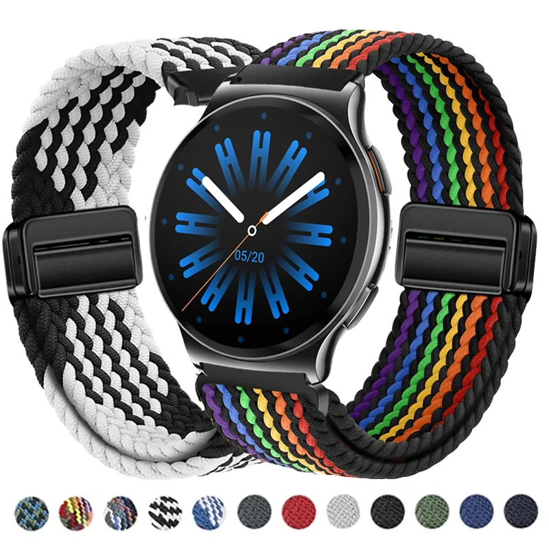 22mm Braided Loop For HAYLOU Solar Lite 2 Smartwatch Nylon Strap For HAYLOU Watch 3 4 4S/RS5 R8 S8 S6/Solar 5/Solar Lite Correa