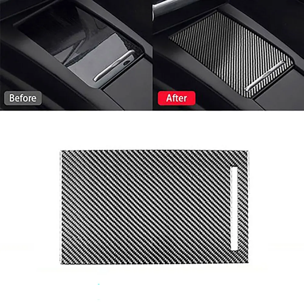 

Carbon Fiber Center Console Sticker For Tesla Model S X 2012-2020 Armrest Box Moulding Decal Cover Trim Car Styling
