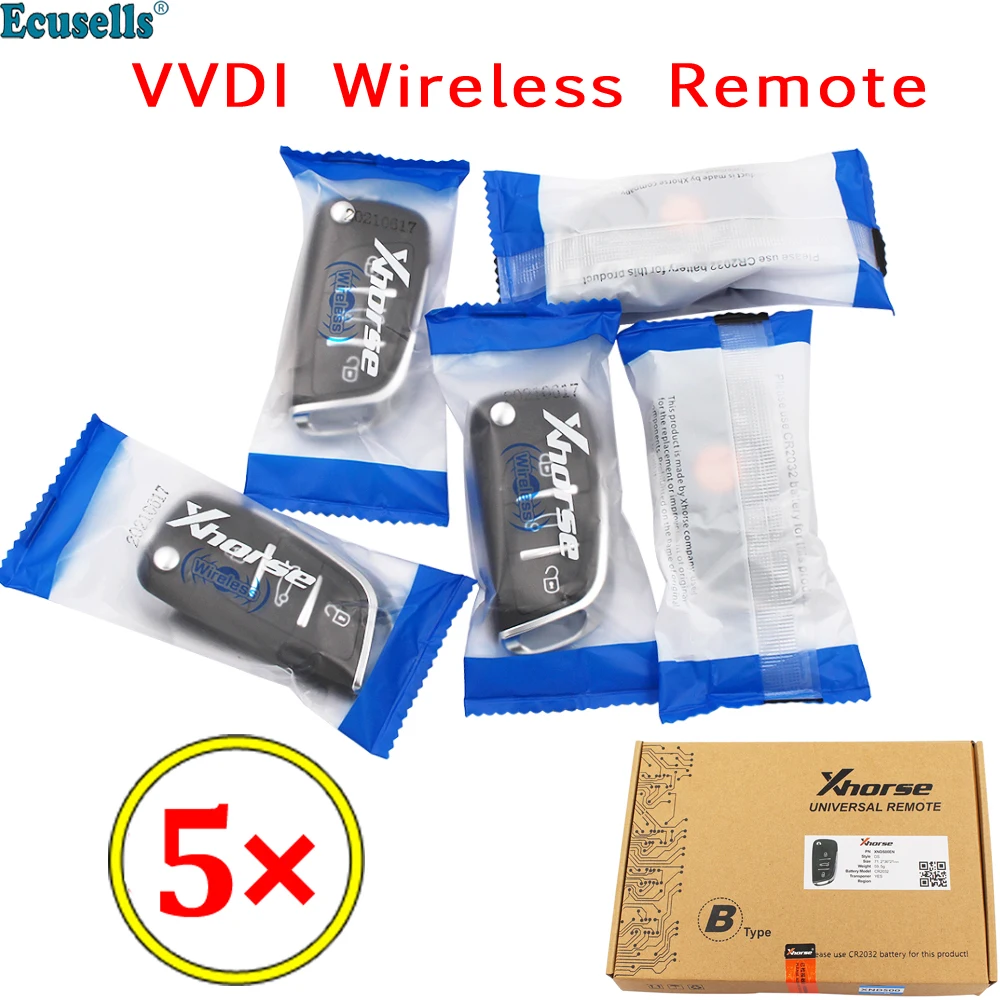 

5PCS Xhorse VVDI Wireless Universal Remote Key XNDS00EN XNFO01EN XNTO00EN XNHO00EN XNBU01EN XNHY02EN XNAU01EN for VVDI Key Tool