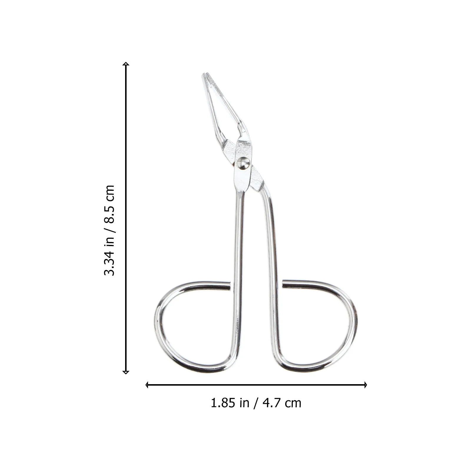 Pinça de sobrancelha prata aço inoxidável design inclinado profissional ferramenta de remoção de pêlos faciais para corte preciso de sobrancelha encravado