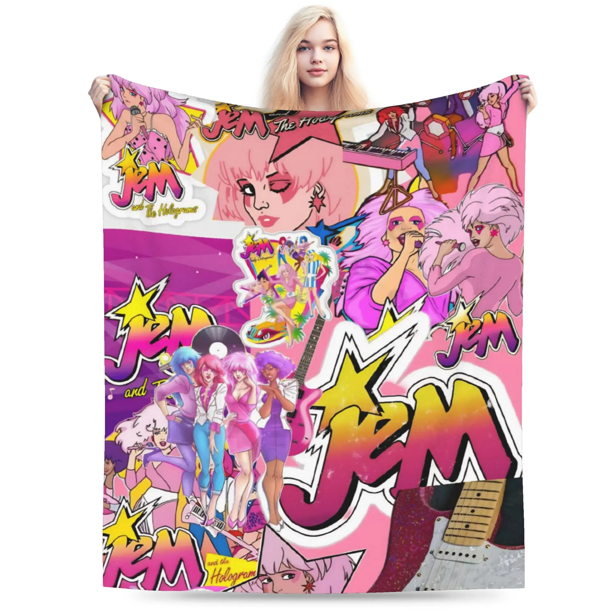 Jem And The Holograms Accessories Blanket Ultra Soft  Throw Blankets for Living Room 50x60 Inches Multi-size Throws And Blankets