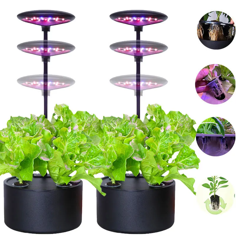 Smart Indoor Hydroponic Growing Kit - Soil-free Vegetable Planter for Home Kitchen & Balcony Gardening