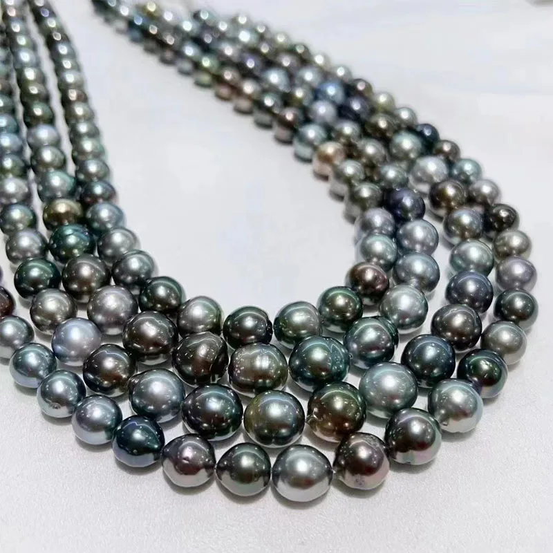 SGARIT 8-12mm Tahitian pearl necklace is a luxury and versatile natural saltwater pearl baroque necklace