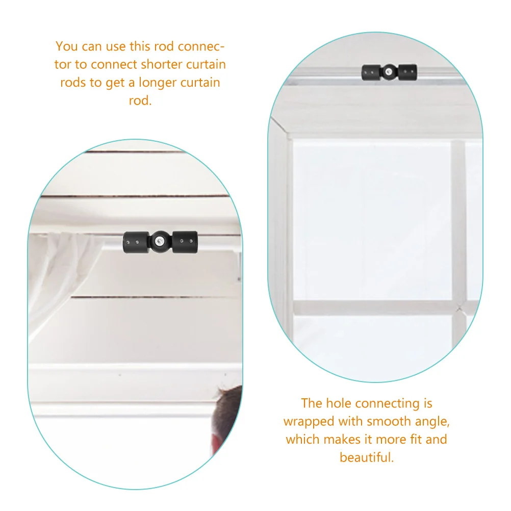 

Stainless Steel Heavy Duty Corner Connector Curtain Elbow Bracket 90 Degree Window Rod Connection Flexible Installation