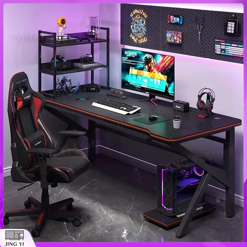 Carbon Fiber Gaming Desk Professional Office Desk for Laptop Computer Workstation Ergonomic Study Table Bedroom Reading Desk