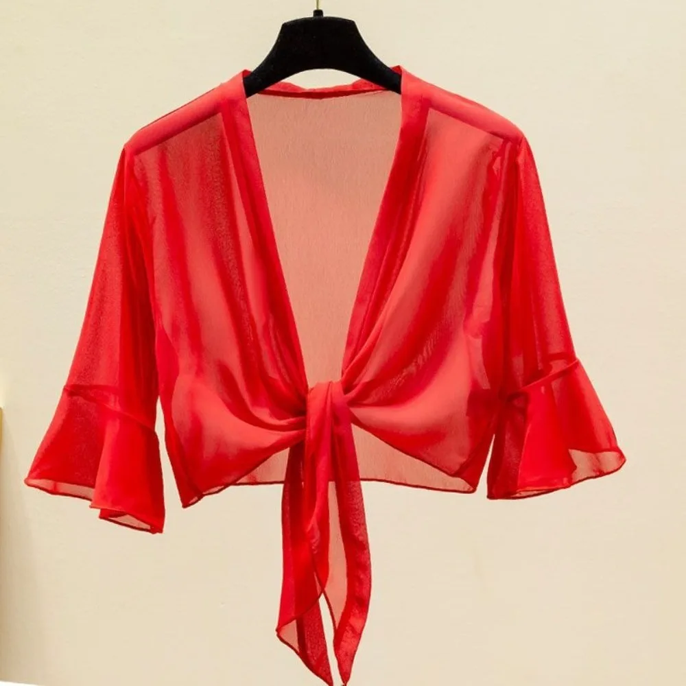 

Cloak Chiffon Chiffon Shawl Multicolor Short Thin Coat Sun Protection Clothing Women