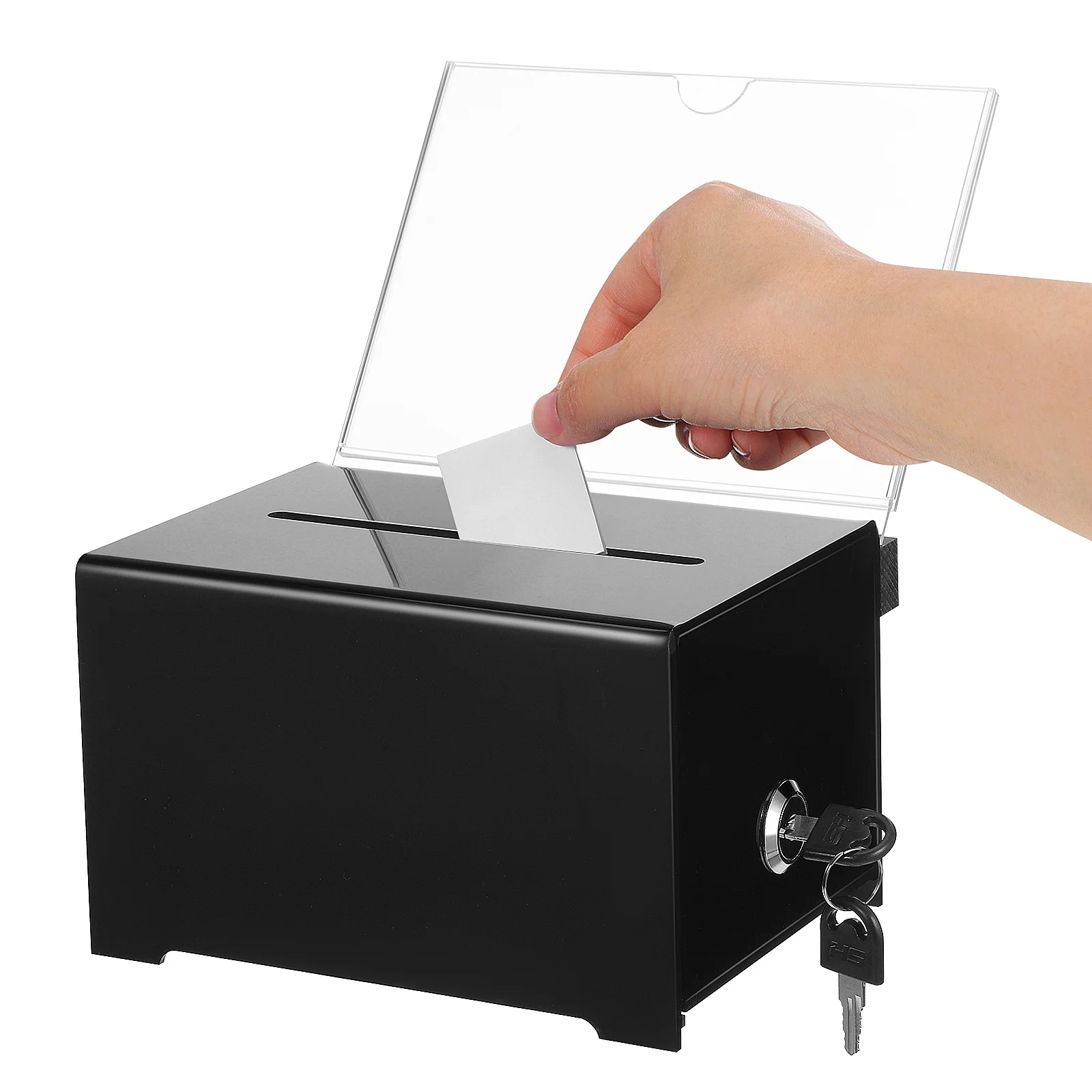 

1 Set Voting Box Fundraising Box Public Letter Box Complain Letter Box Ticket Box Raffle Box with Cards