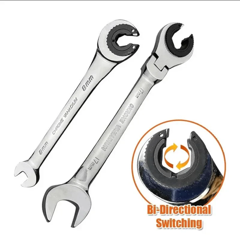 Tubing Ratchet Wrench Ratchet Combination Metric Wrench Set Hand Tools Torque Gear Socket Nut Tools a Set of Key