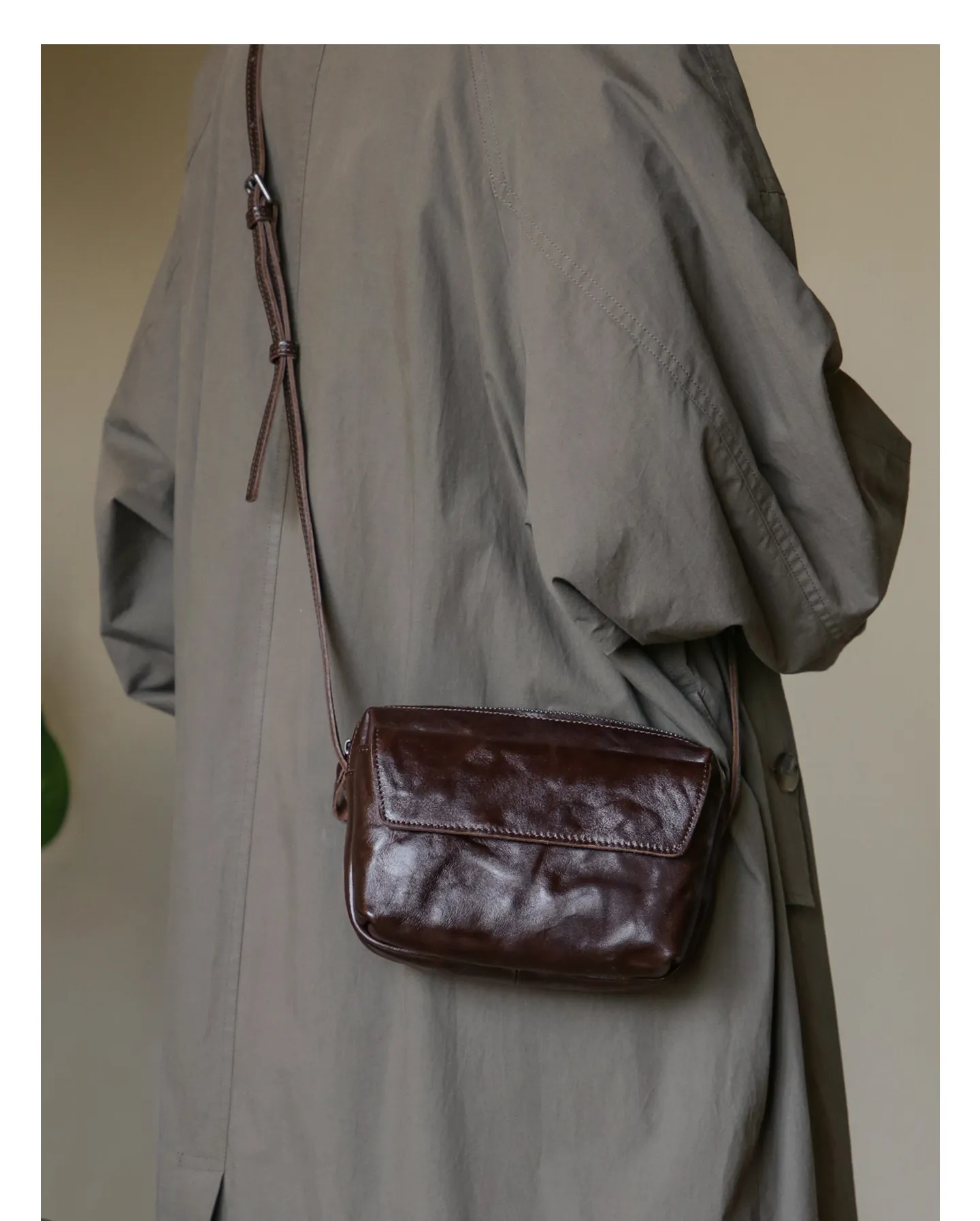 Designer-Handtasche aus echtem Leder, handgefertigt, Vintage-Freizeit-Luxus-Umhängetasche aus Rindsleder für Damen – Detail 1