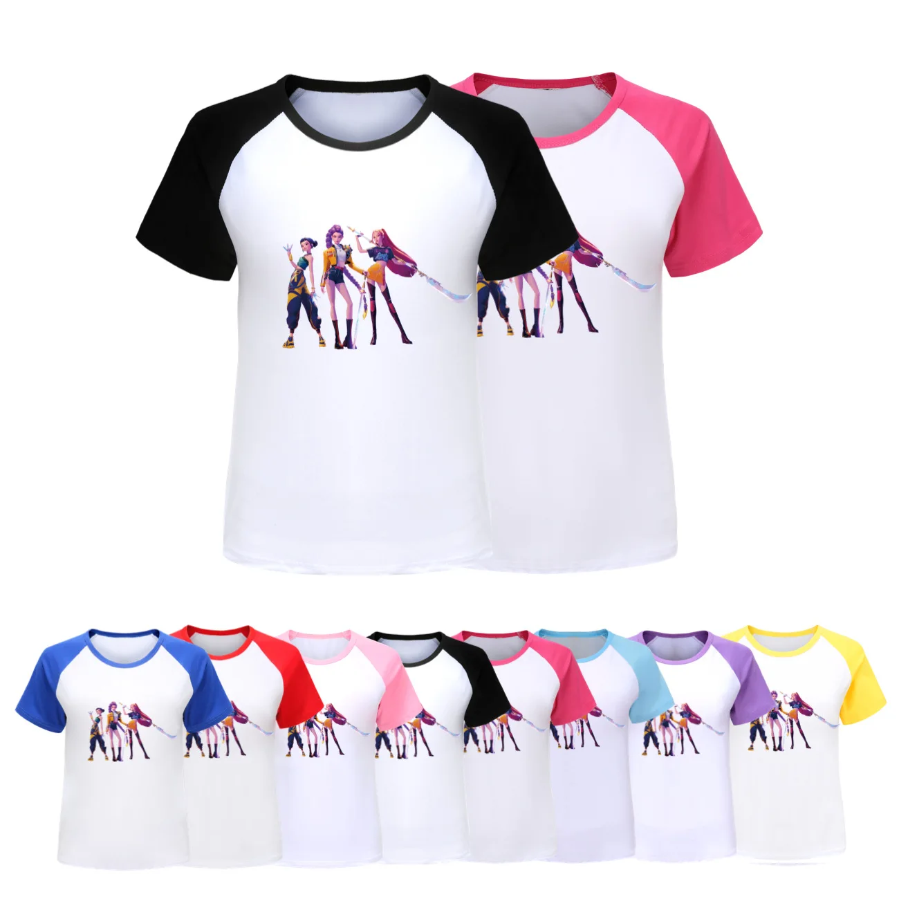 

KPop Demon Hunters T-shirt Kids Casual Tops Girls Boys O-Neck Short Sleeve K-Pop Demon Hunters Fans Gift Children's Clothing