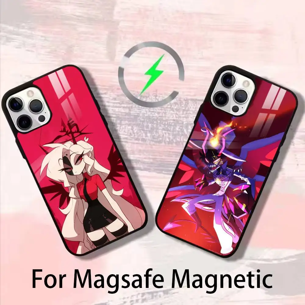

H-Hazbin H-Hotel Phone Case For iPhone 17,16,15,14,13,12,Plus,Pro,Max For Magsafe Magnetic Wireless Charge
