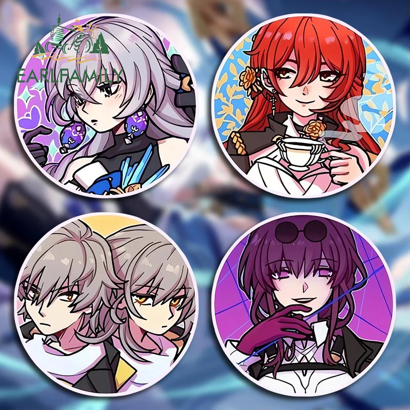 

EARLFAMILY 13 см для Honkai Star Rail Kafka аниме наклейка на автомобиль Водонепроницаемая виниловая наклейка холодильник креативный бампер графика