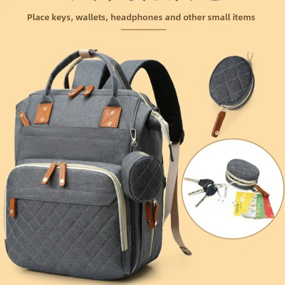 

Oxford cloth Mommy Bag Dry-wet Separation Large Capacity Baby Diaper Backpack Foldable Multi-Functional Nappy Backpack Travel