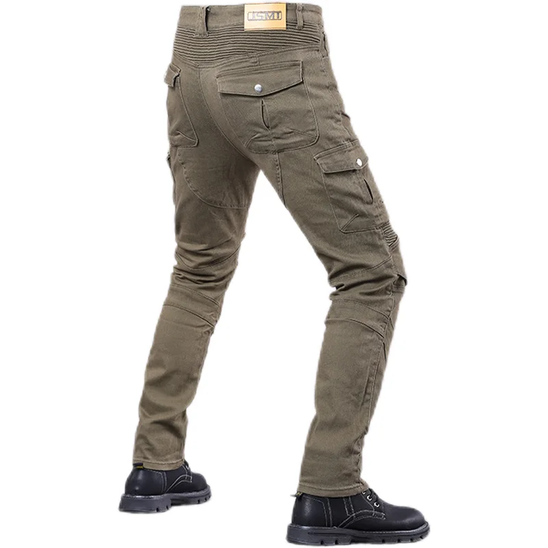 Black Green Summer Moto Pants Pants Men Moto Jeans Protective Gear Riding Touring Motorbike Trousers Motocross Pants Moto Pants