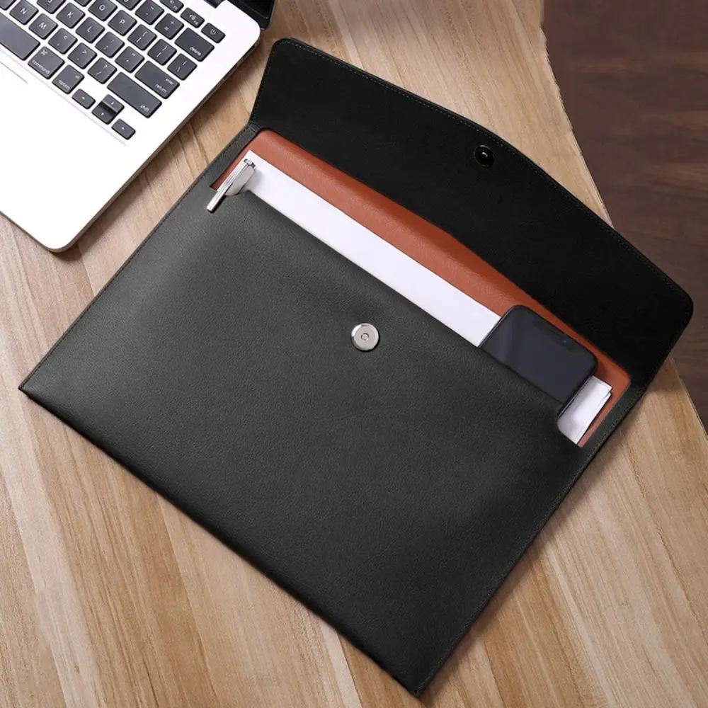 

Black File A4 Filing Leather Document Case,Business Holder