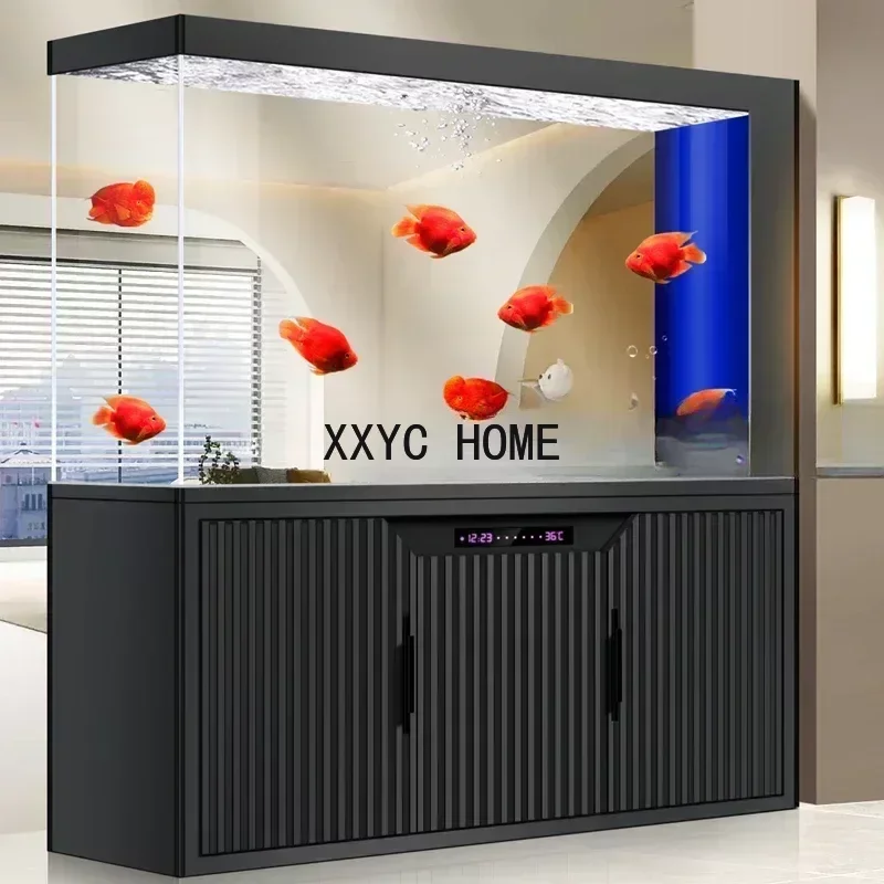 Light Luxury Smart Fish Tank Aquarium Living Room Subareas Screens Bottom Loop Change Water